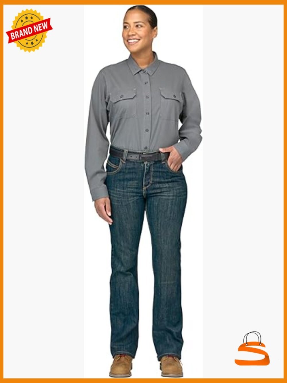 Flame Resistant Stretch Denim Jeans, Curvy Fit, Work Utility Pants